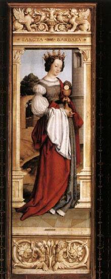 HOLBEIN, Hans the Younger St Barbara Sweden oil painting art
